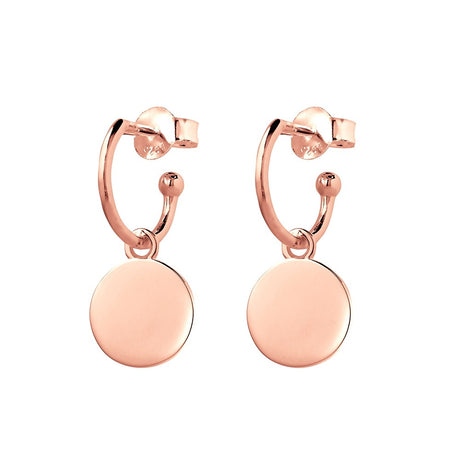 ROSE GOLD PLATED DISK DROP